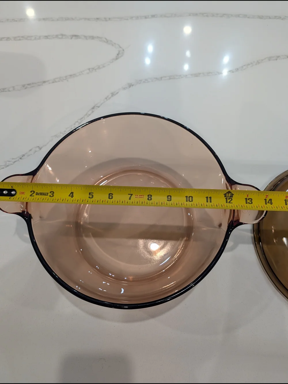 Vintage Visions 4.5L Amber Glass Dutch Oven Casserole Pot w/ Lid USA Pyrex